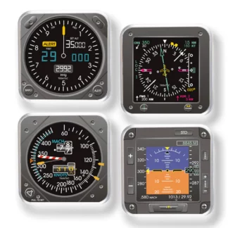 4-Piece Modern Square Acrylic Instrument Coaster Set - EFIS