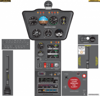 Robinson R22B Cockpit Poster