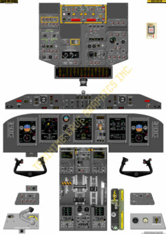 Bombardier Dash 8 400 Cockpit Poster