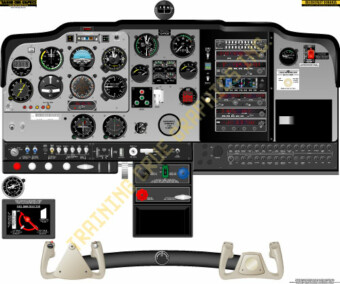 Beech Bonanza cockpit poster