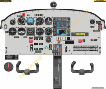 Piper Pa28 Arrow cockpit poster