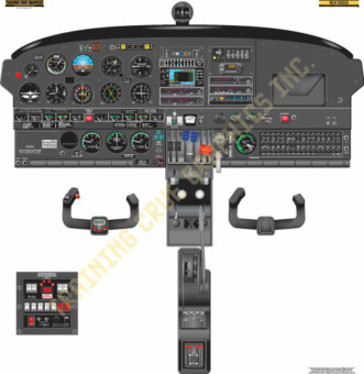 Piper Pa34 Seneca cockpit poster