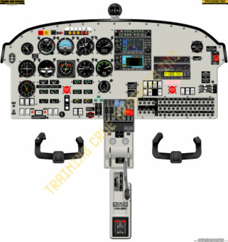 Piper PA44 Seminole 2000 Cockpit Poster