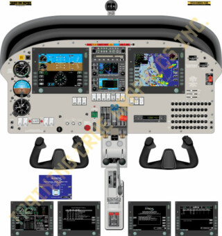 Piper PA44 Seminole Avidyne Cockpit Poster