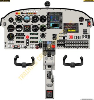 Piper PA44 Seminole Cockpit Poster