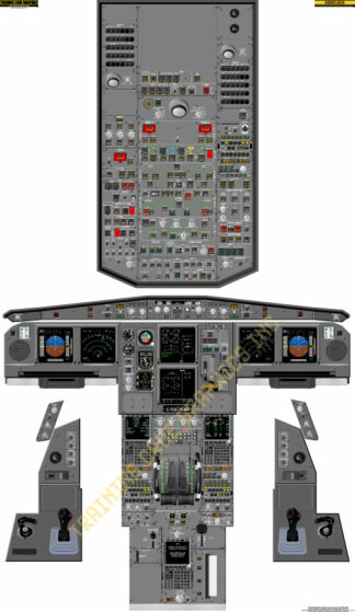 Airbus A330 cockpit poster