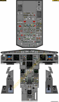 Airbus A330 cockpit poster