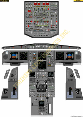 Airbus A340 cockpit poster