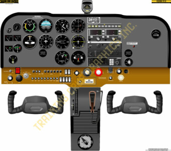 Cessna C172N cockpit poster