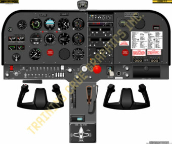 Cessna C172P cockpit poster