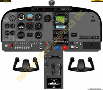 Cessna C182 cockpit poster
