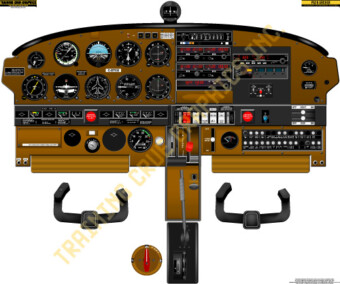 Piper Pa28 Archer cockpit poster
