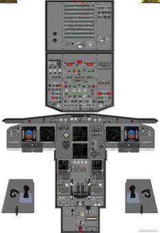 Airbus A319/320/321 cockpit poster