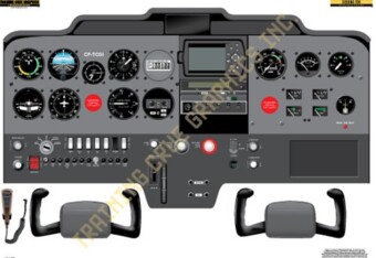 Cessna C150 cockpit poster