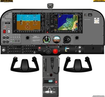 Cessna C172SP Skyhawk cockpit poster