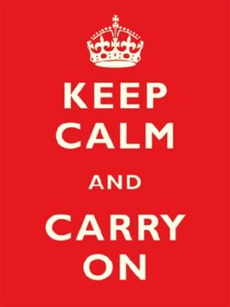 Large Metal Sign Keep Calm & Carry On