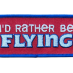 Iron-on badges - I'd Rather be Flying