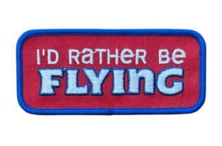 Iron-on badges - I'd Rather be Flying