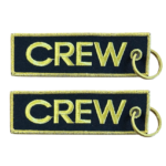 Key ring - Crew, gold on black