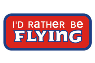 Iron-on badges - I'd Rather be Flying
