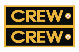 Key ring - Crew, gold on black