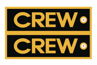 Key ring - Crew, gold on black