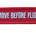Iron-on badges - Remove Before Flight