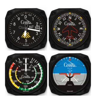 4-Piece Cessna Classic Instrument Coaster Set