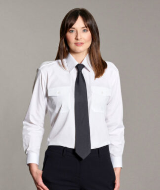 CA Ladies White Long Sleeve Pilot Blouse
