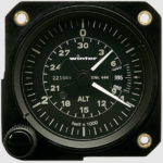 Winter 57mm 2-pointer 10,000m/30,000ft altimeter