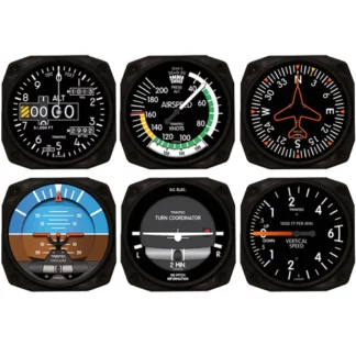 6-Piece Modern Full Panel Square Instrument Coaster Set