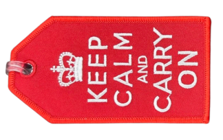 Baggage Tags – Keep Calm and Carry On (Red)