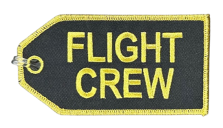 Baggage Tags – Flight Crew, Gold on Black